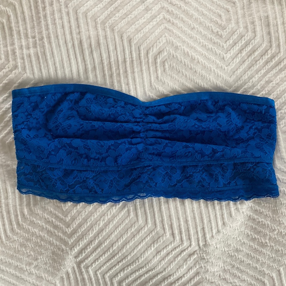 Aerie Blue Lace Bandeau Bralette